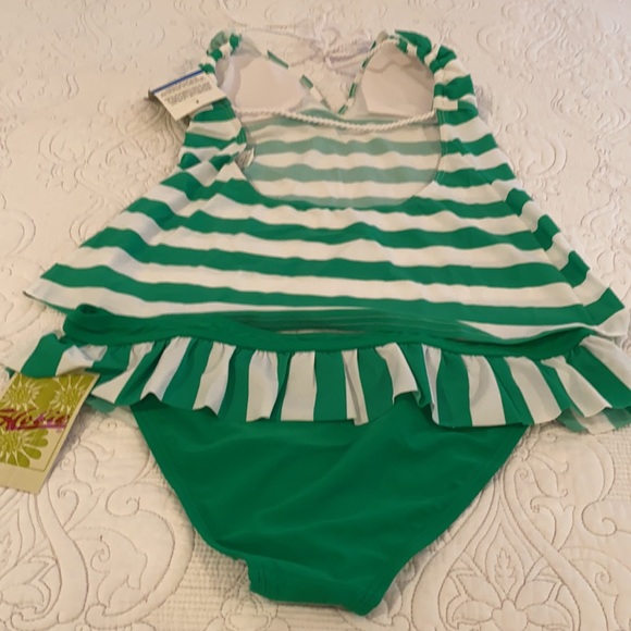 Hobie Striped Tankini NWT Size XL Green - Picture 8 of 8